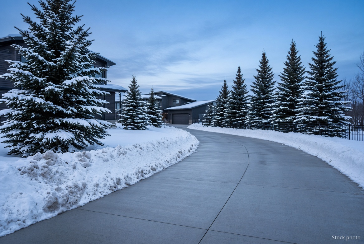 Cleared driveway
